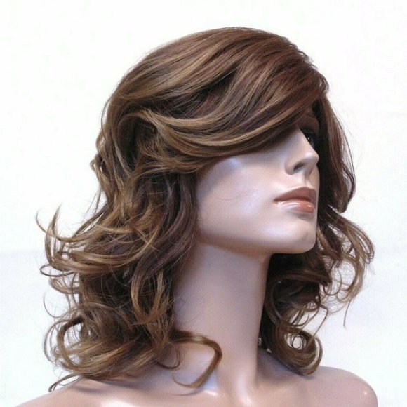 Medium Length Thick Wavy Brown/Auburn High